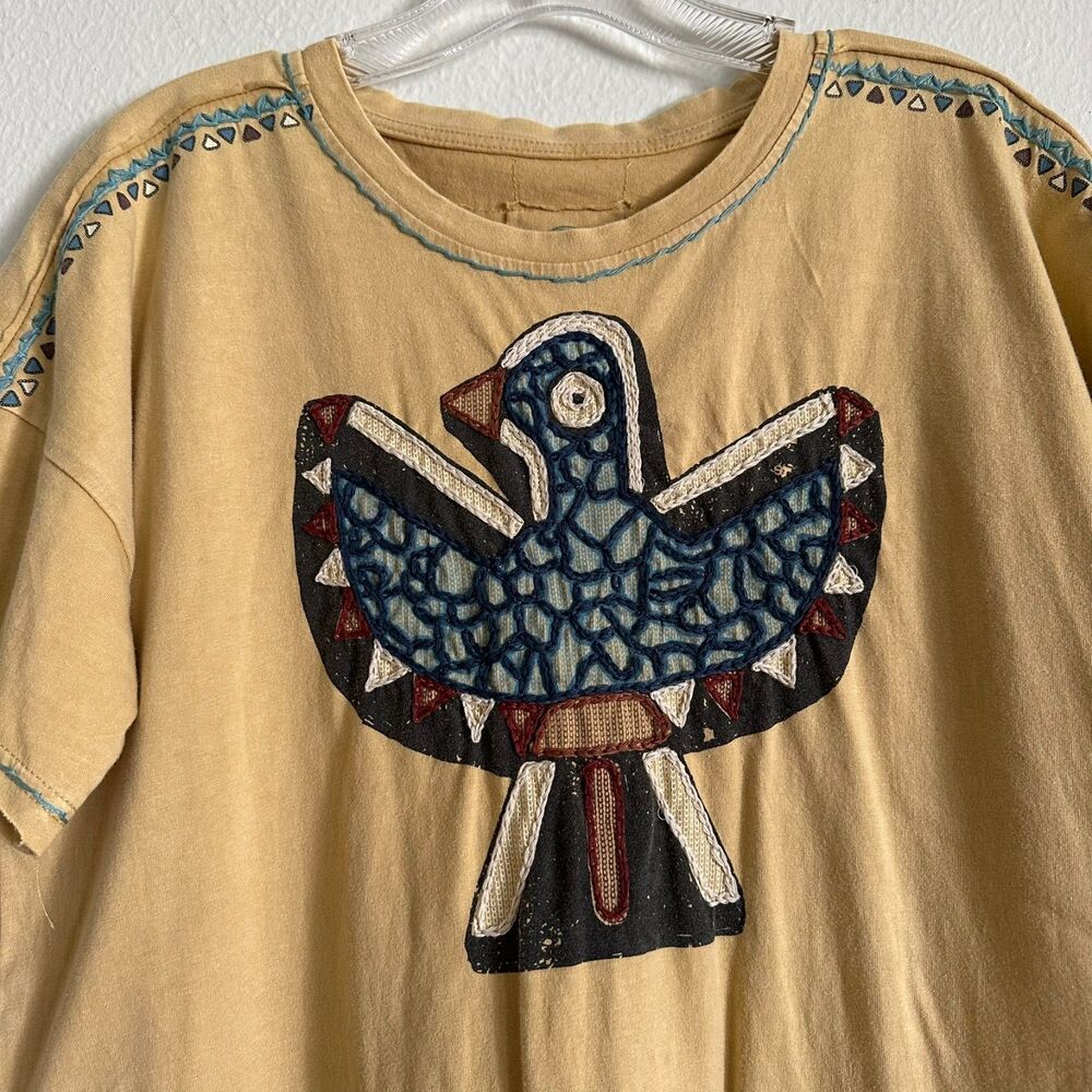 Double D Ranch Mustard Yellow Thunderbird Short Sleeve Tee - Picture 2 of 8